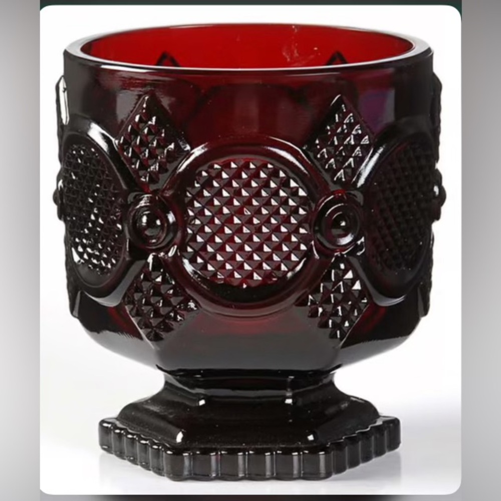 Cape Cod Ruby Footed Tumbler by Avon